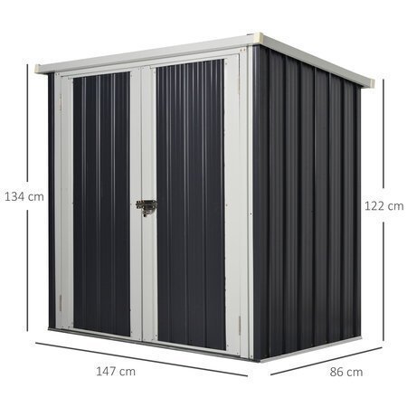 Caseta de jardín – 1.26 m2 – 2 puertas - Miniature 3