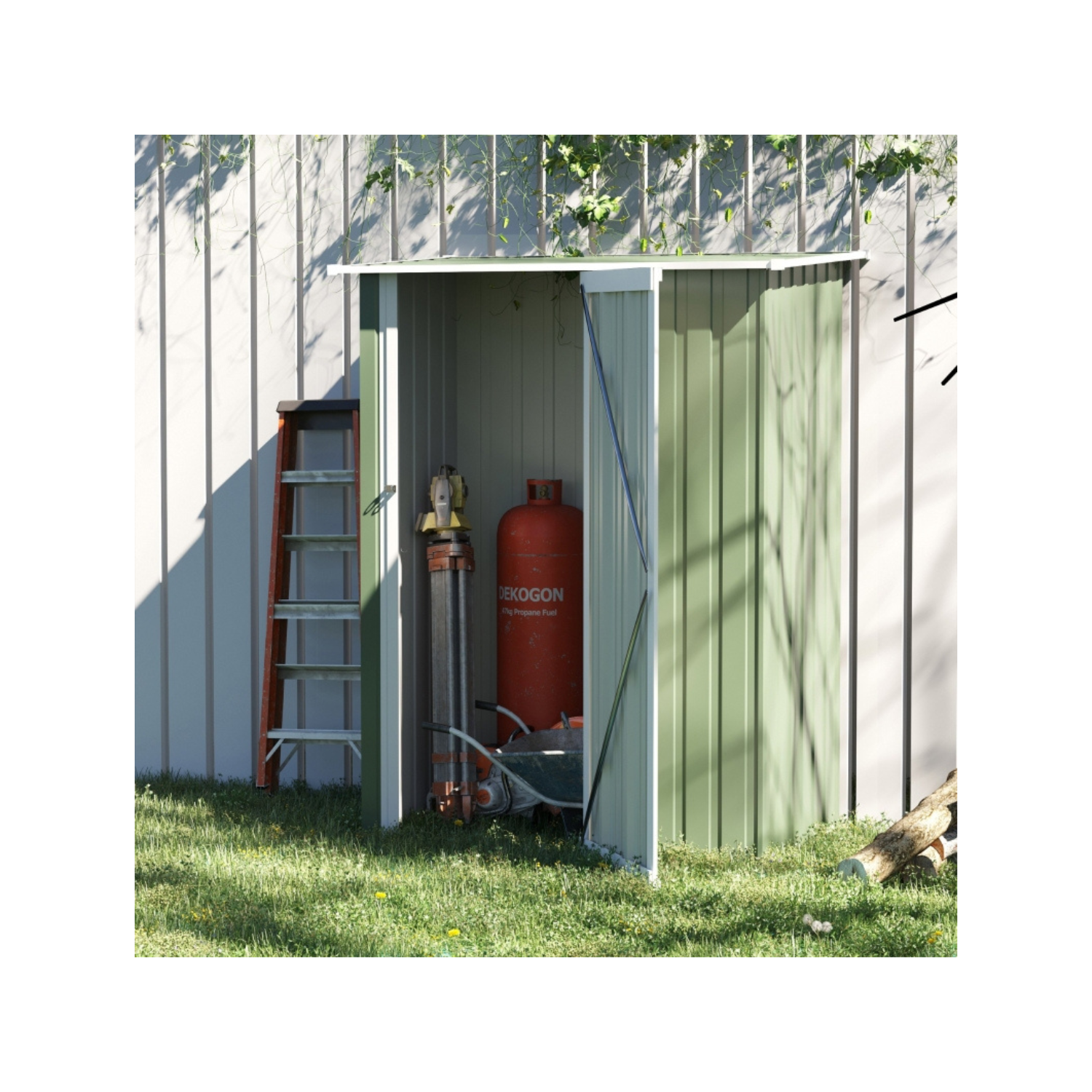 Caseta de jardín 1,2 m² – cobertizo Compact avec puerta con cerradura - Miniature 5
