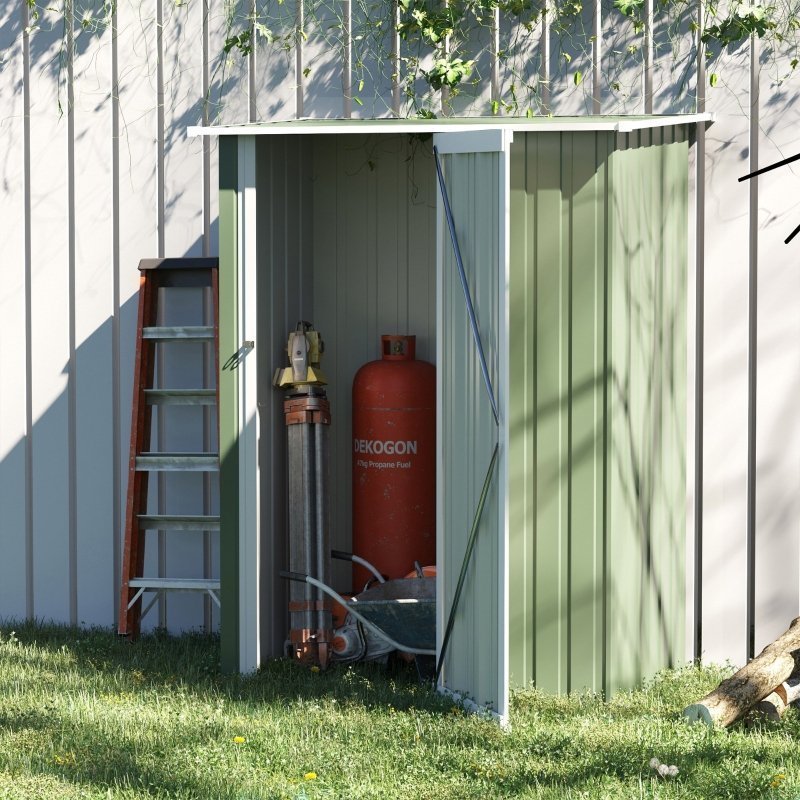 Caseta compacta de jardín de 1,2 m² con puerta con cerradura