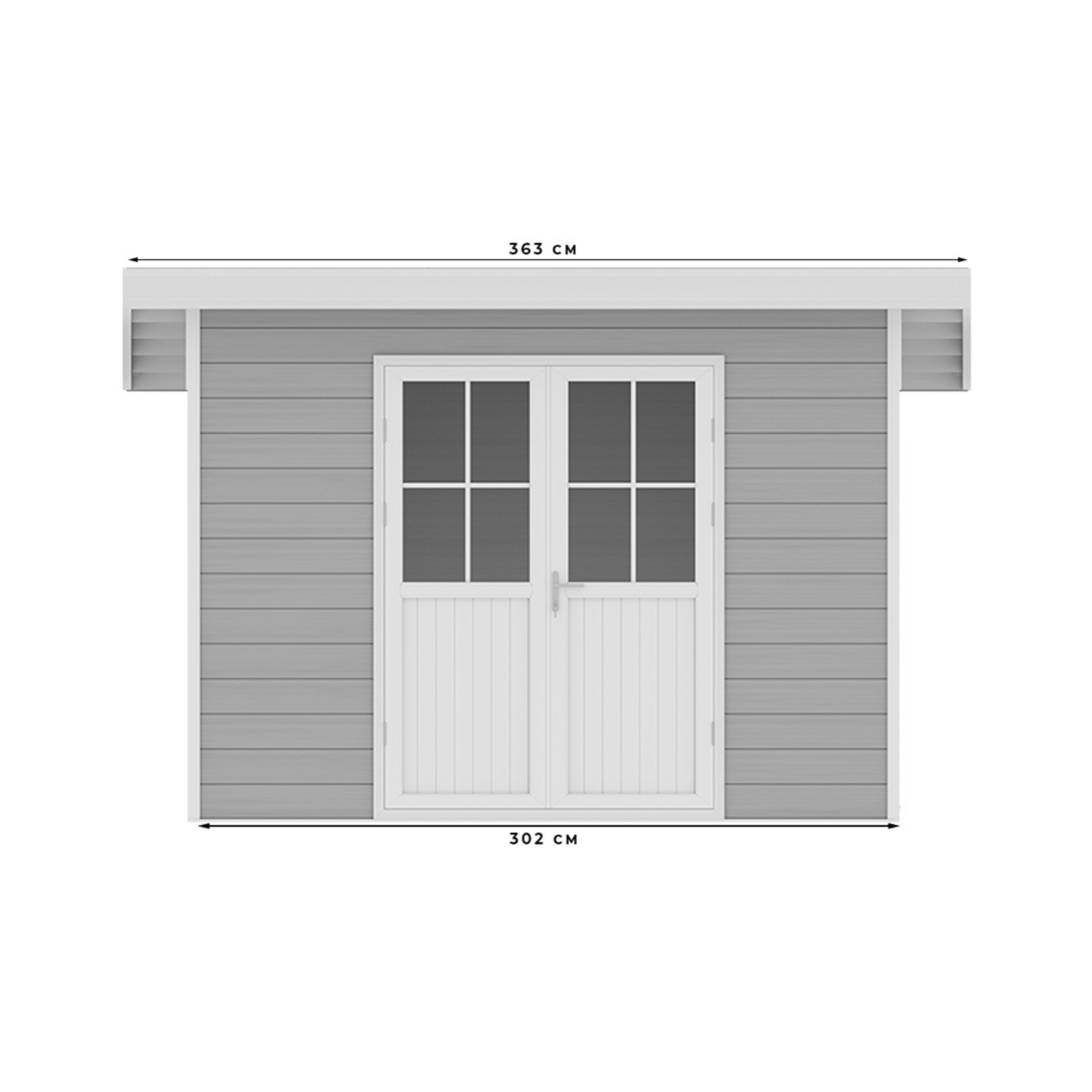 Caseta de jardín composite SINTRA – 9 m2 gris clair – Prix usine – DESTOCKAGE - Miniature 4