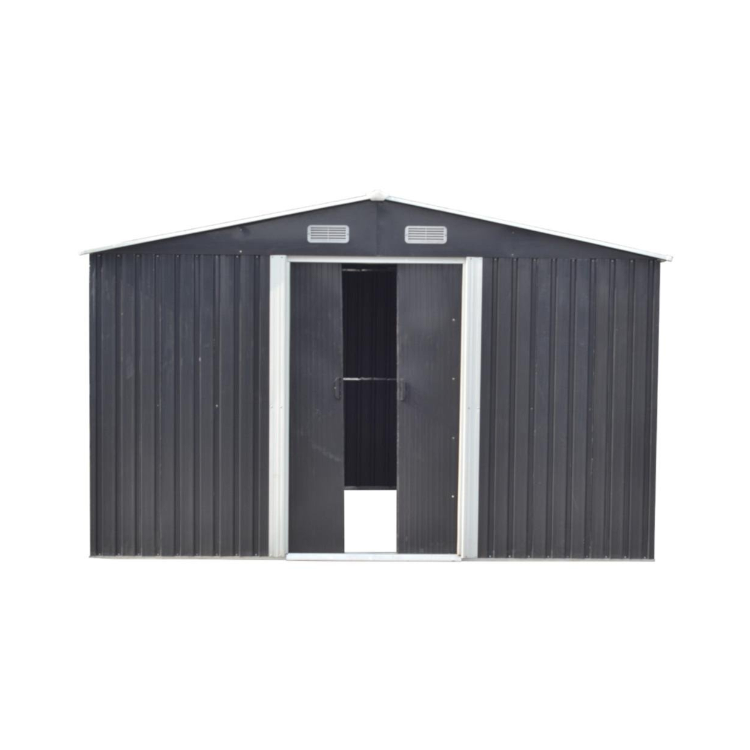Caseta de jardín de acero galvanizado gris 12,5 m² - Miniature 3
