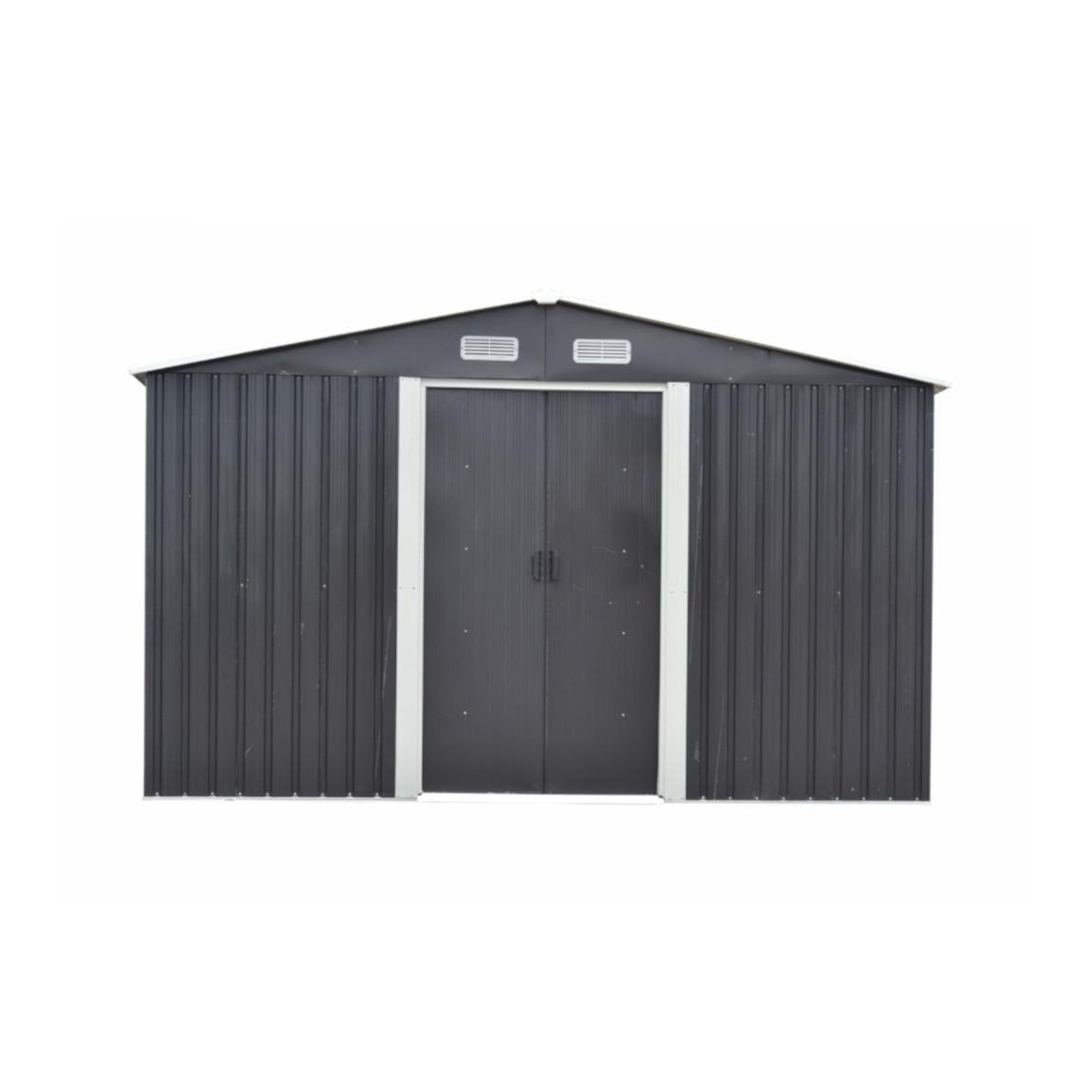 Caseta de jardín de acero galvanizado gris 12,5 m² - Miniature 4