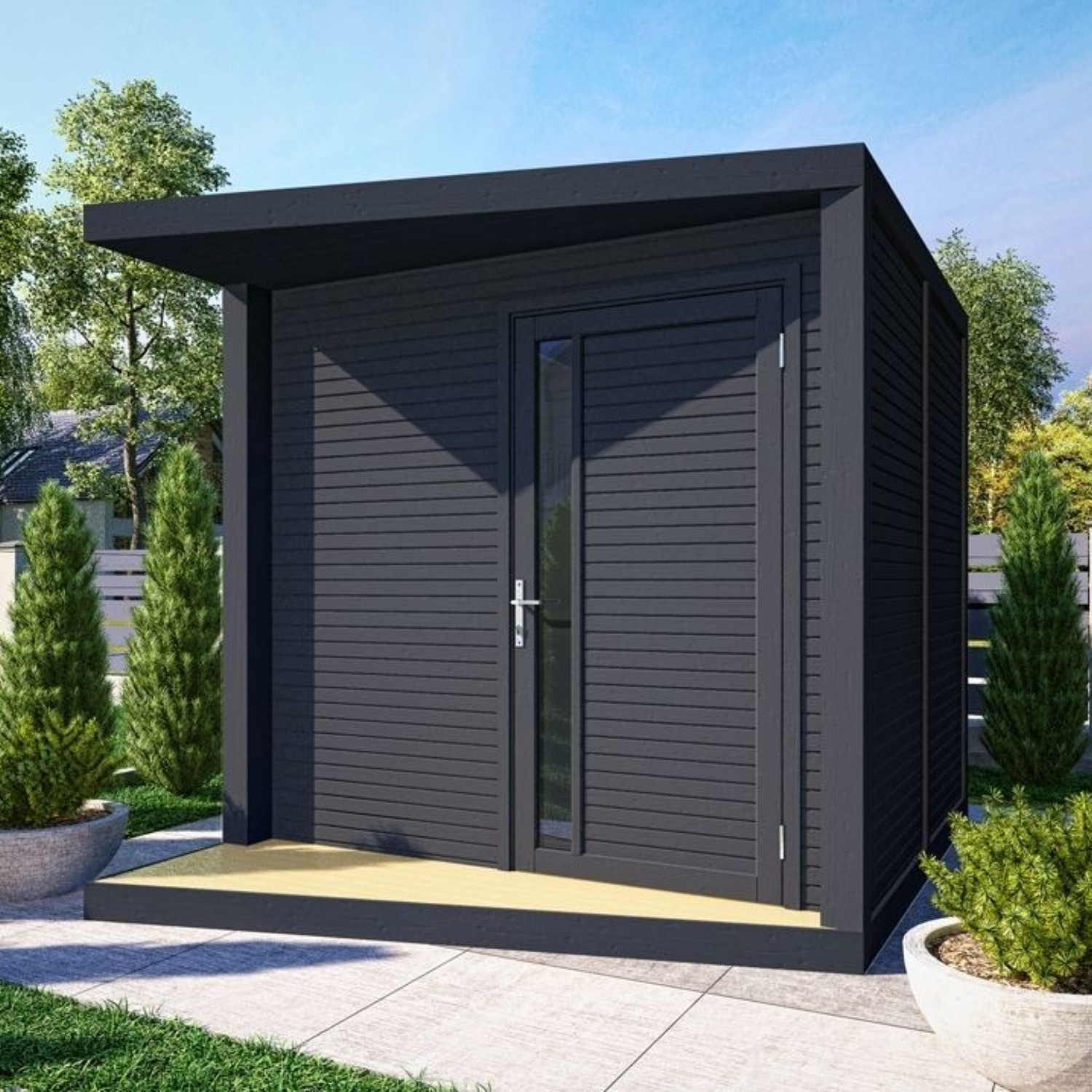 Caseta de jardín moderna, 7,1 m², acabado de alta gama