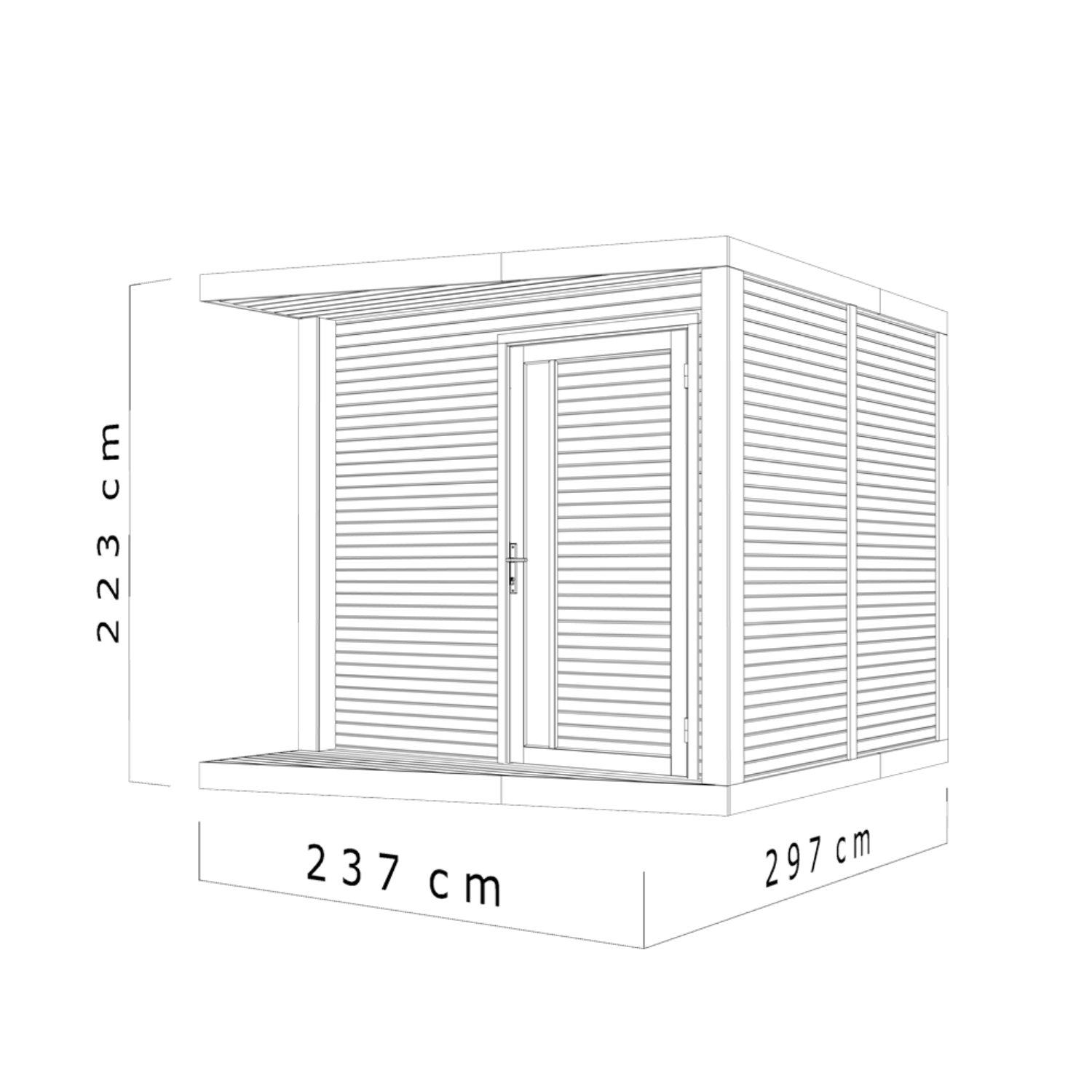 Caseta de jardín Moderne – 7.1 m2 – Finition Haut de Gamme- Prix usine – DESTOCKAGE - Miniature 2