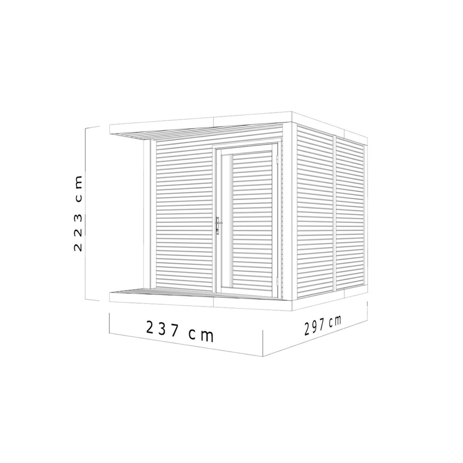 Caseta de jardín Neris – 237 x 297 cm - Miniature 2