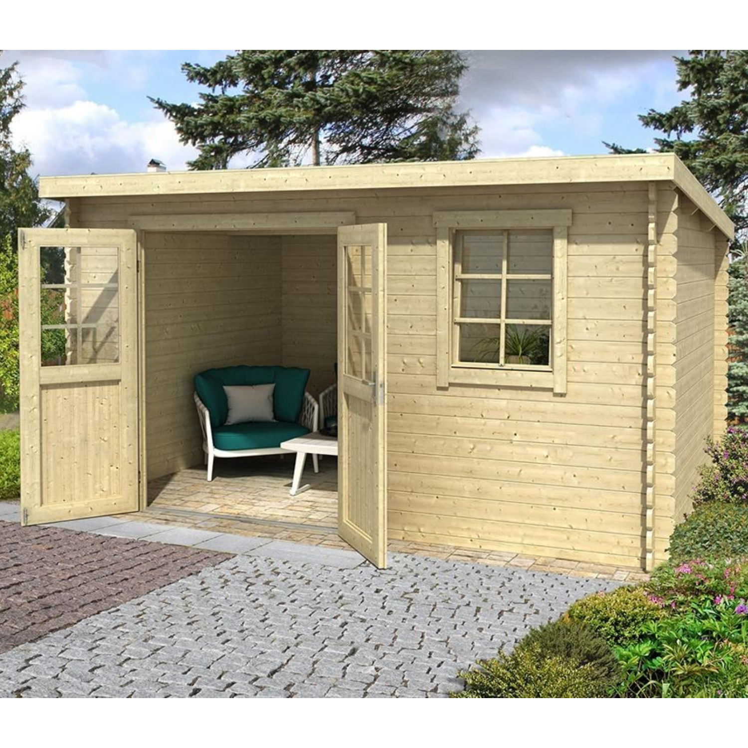 Caseta de jardín Santa Fe, 10 m², 28 mm