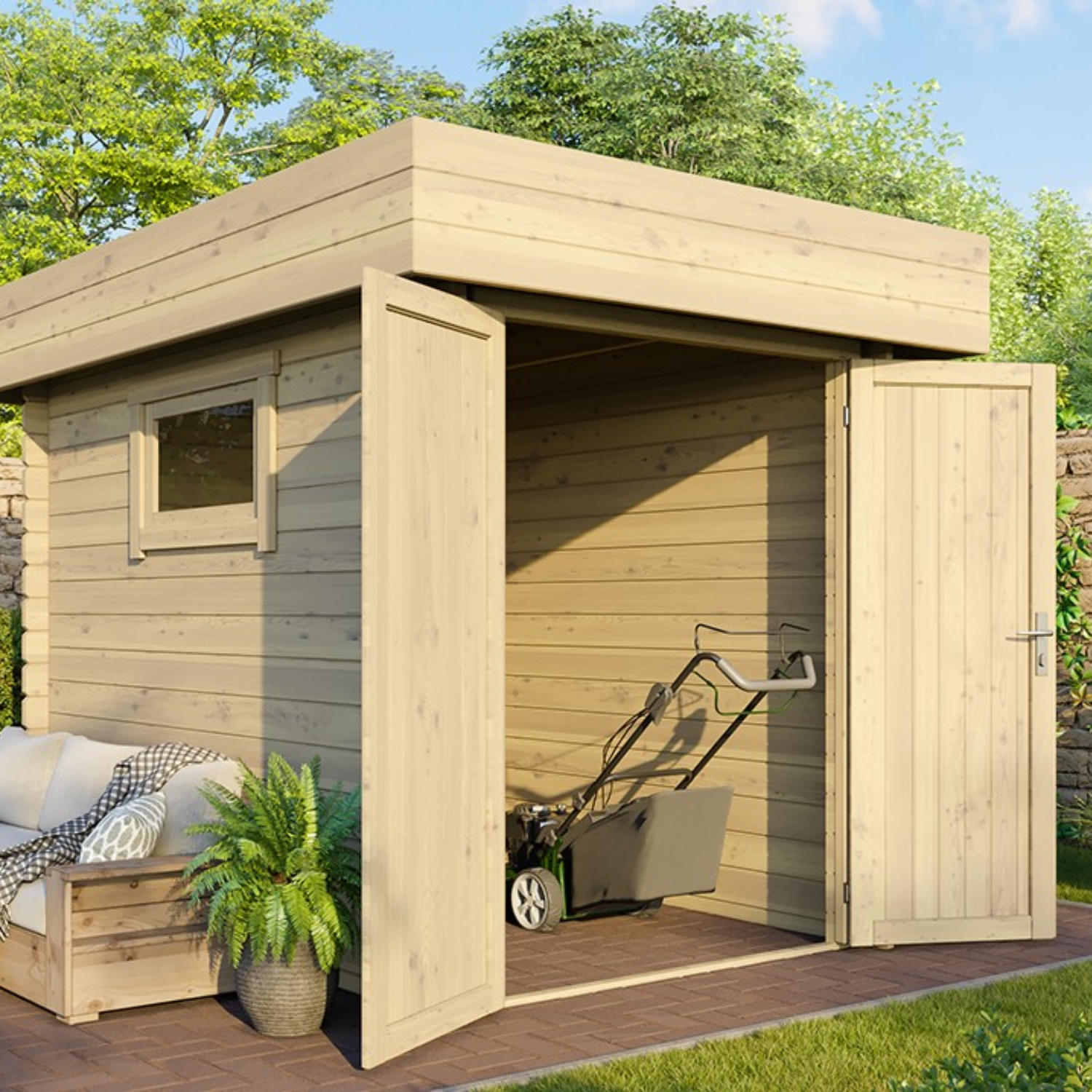 Abri Jardin madera- 4.7 m2 – Finition Premium – Prix usine – DESTOCKAGE - Miniature 4