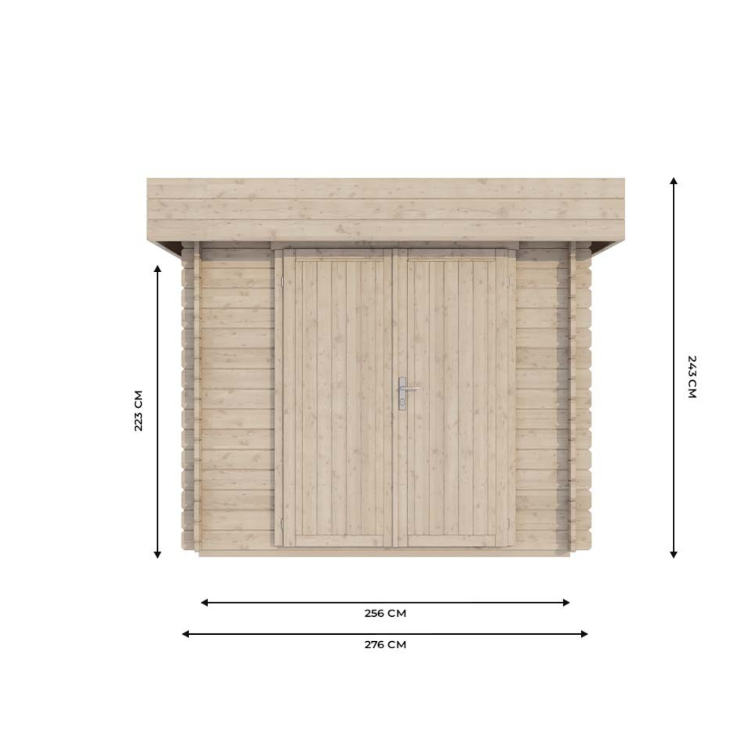 Abri moto en madera ROVETO 12m² – 28mm - Miniature 2