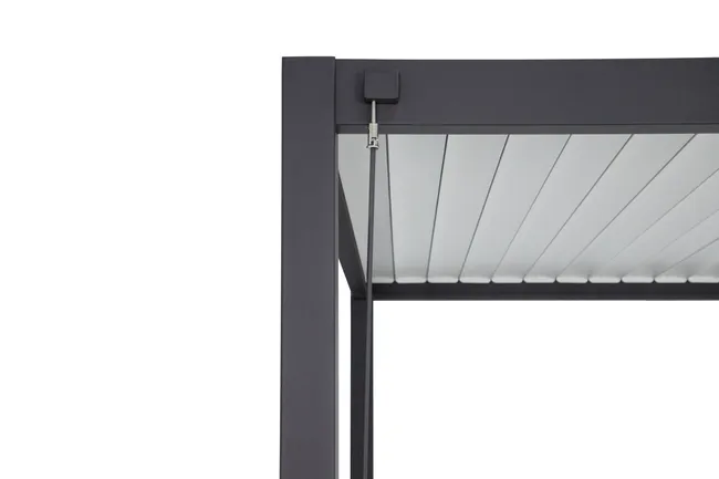 Pérgolas bioclimatique autoportante Prima, aluminium gris anthracite 12m² - Miniature 2