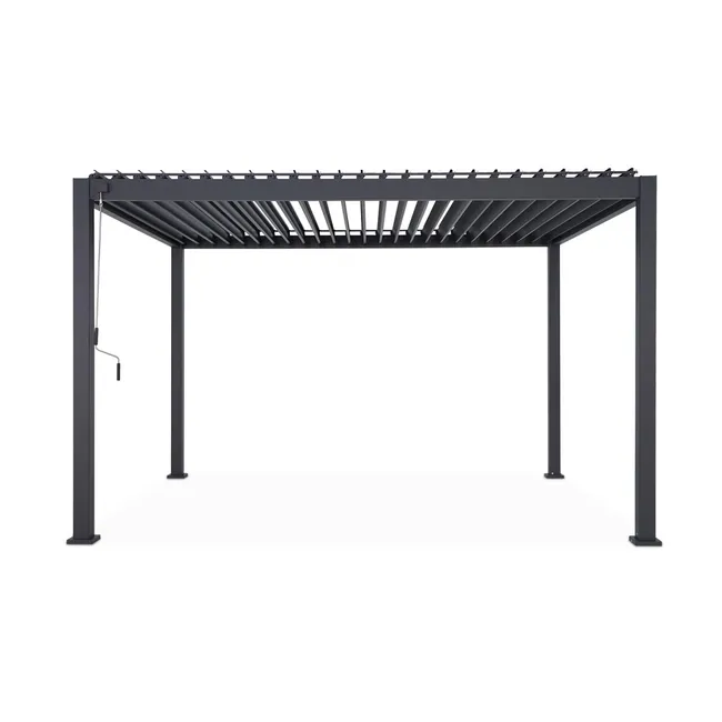 Pérgolas Bioclimatique gris anthracite – Triomphe – 3x4m. aluminium. à lames orientables TRIOMPHE 4X3M - Miniature 4
