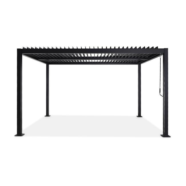 Pérgolas bioclimatique noir. aluminium et acier. 3x4m. lames orientables PALACE 4X3M - Miniature 4