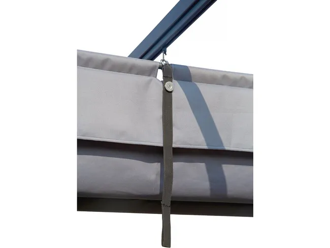 Pérgolas de metal avec toit rétractable - 3 x 4 m - Gris anthracite - Miniature 2