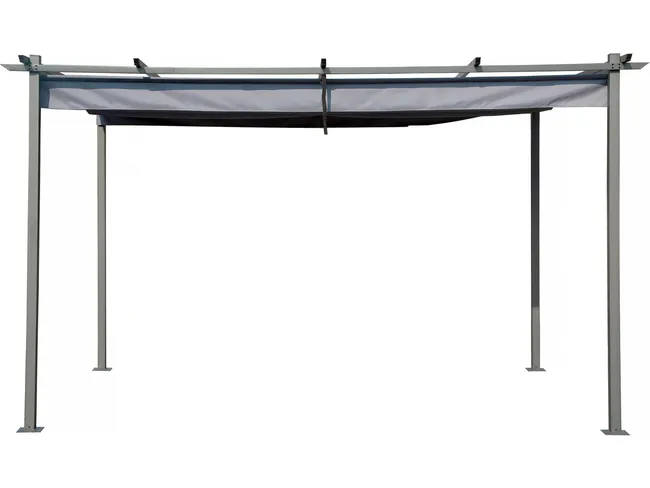 Pérgolas de metal avec toit rétractable - 3 x 4 m - Gris anthracite - Miniature 4